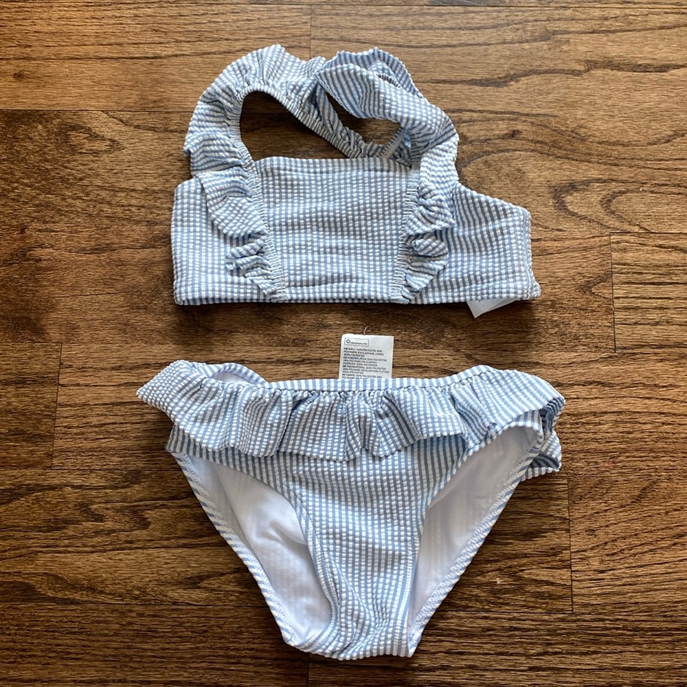 H&M 2 Piece seersucker swimsuit